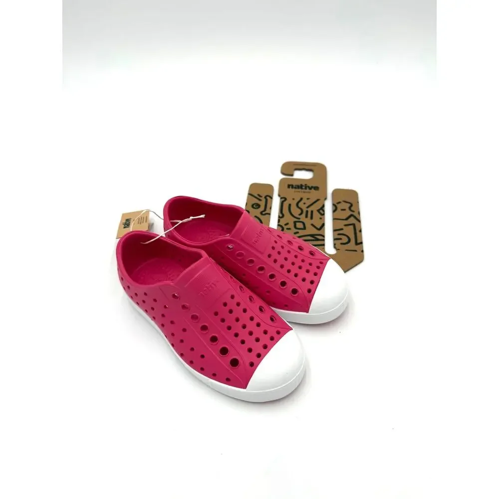 NEW Native Jefferson Child Shoes - Hollywood Pink/Shell White - c10 (toddler 10)